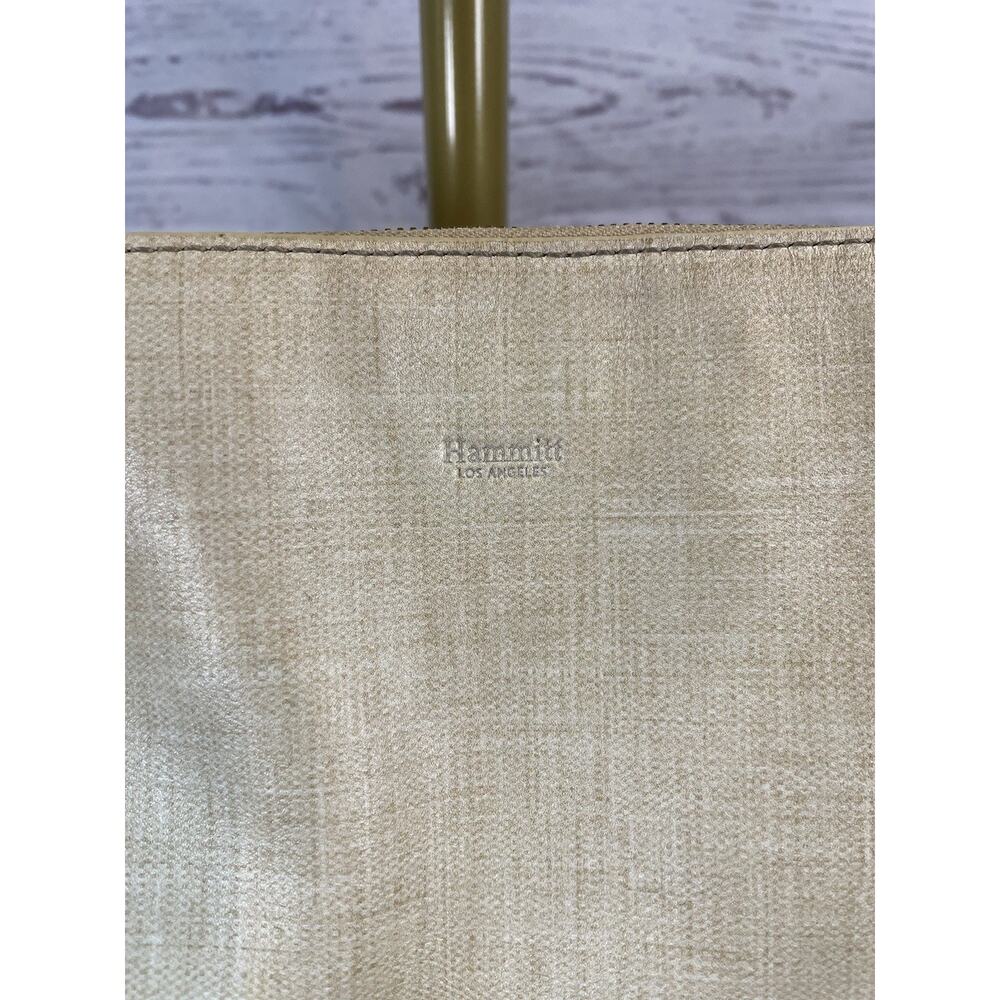 Hammitt Addie Large Tote Bag Semolina Cream Leather Zip Top Laptop Shoulder Bag - Picture 12 of 14